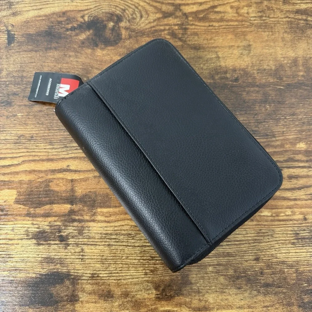 Mundi Agenda Double Zip Black NWT Organizer Planner Calculator